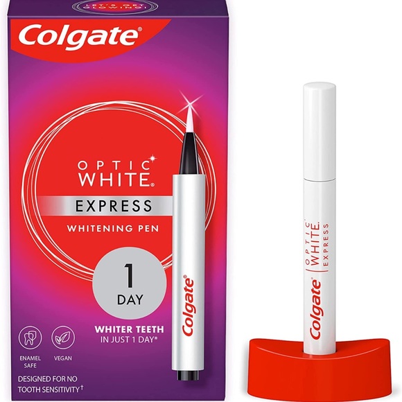 Colgate Optic White Express Teeth Whitening Pen with 35 Treatments, Enamel Safe - Picture 1 of 12